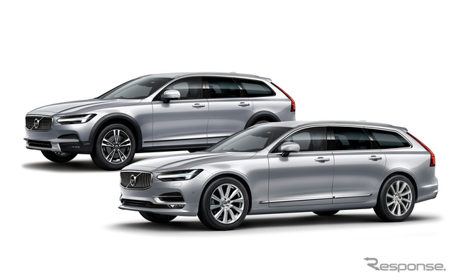 ボルボ V90クロスカントリー D4 AWD サマム(左)とV90 D4 インスクリプション