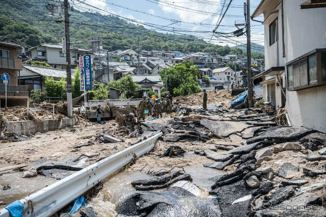 平成30年7月豪雨（7月10日、広島市）　(c) Getty Images