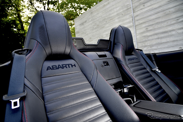 アバルト 124 スパイダー ヘッドレスト一体型スポーツシート