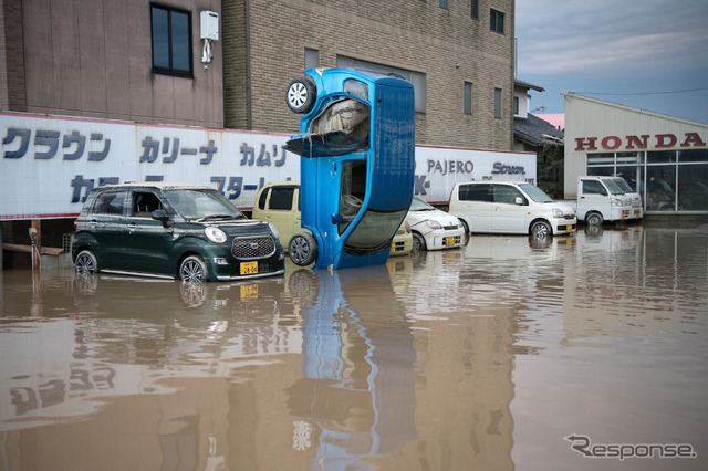 平成30年7月豪雨（7月8日、倉敷市）　(c) Getty Images