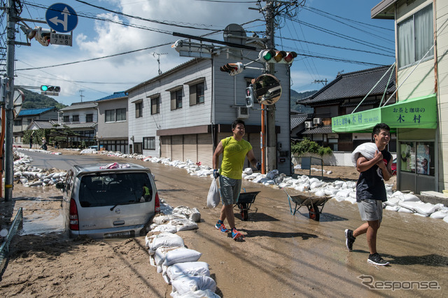 平成30年7月豪雨（7月10日、広島市）　(c) Getty Images