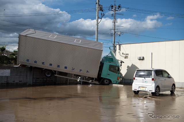 平成30年7月豪雨（7月8日、岡山県倉敷市）　(c) Getty  Images