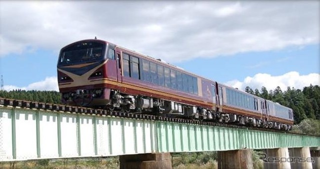 仙台港のクルーズ客船アクセス列車に使われるキハ48形「みのり」。