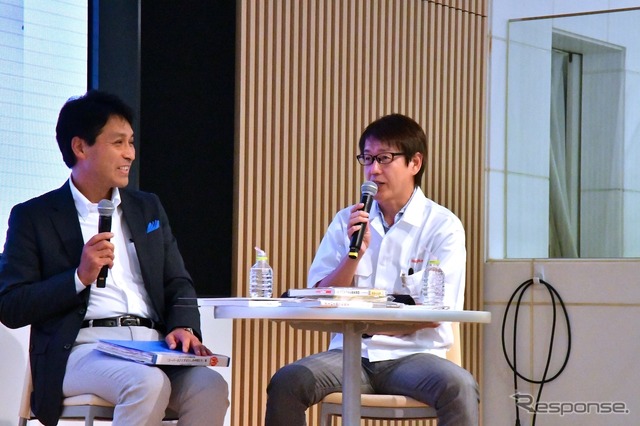 写真右、株式会社本田技術研究所 二輪R&Dセンター デザイン開発室 室長兼クリエイティブダイレクター 川和 聡氏