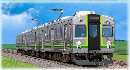 2018年度に3両編成1本が登場する緑歌舞伎色車。
