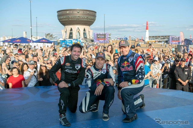 上位3人の喜びの表情 写真提供:レッドブル
