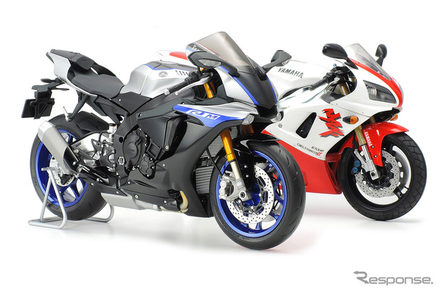 タミヤ 1/12スケールモデル、ヤマハ YZF-R1MとYZF-R1