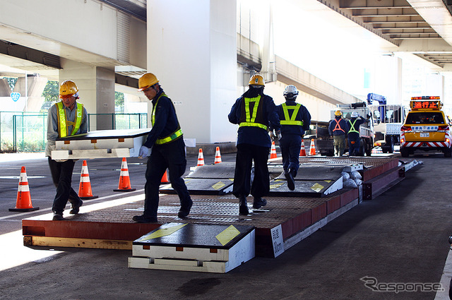 首都高速道路 緊急対応訓練(首都高速湾岸線 杉田出入口付近、9月5日)