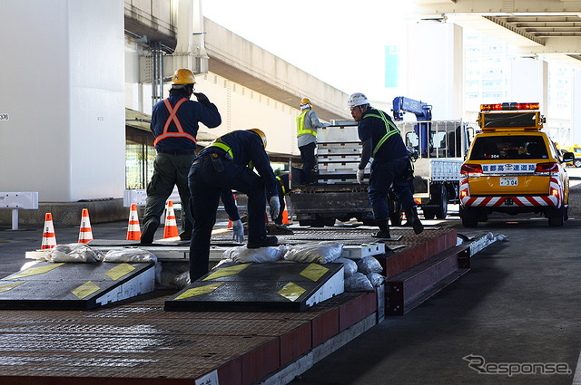 首都高速道路 緊急対応訓練(首都高速湾岸線 杉田出入口付近、9月5日)