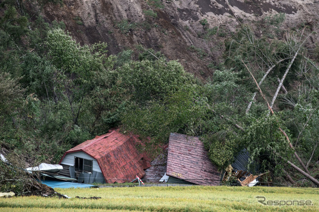平成30年北海道胆振東部地震（9月7日、北海道厚真町）　(c) Getty Images
