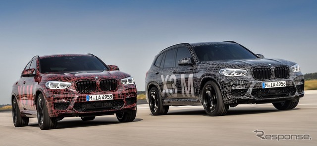 BMW X4M とBMW X3M の開発プロトタイプ車