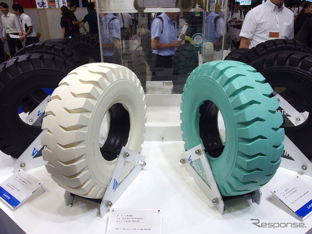 愛知タイヤ工業(横浜ゴムグループ)の産業車両用クッションタイヤ (国際物流総合展2018)