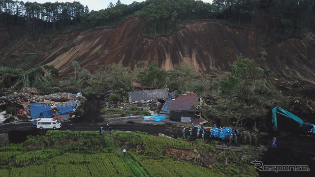 平成30年北海道胆振東部地震（9月8日撮影、北海道厚真町）　(c) Getty Images