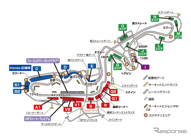 F1日本グランプリ観戦席図