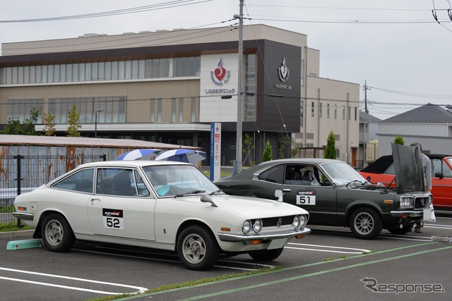 左から、いすゞ『117クーペ』(1975)、マツダ『サバンナGT』(1972)