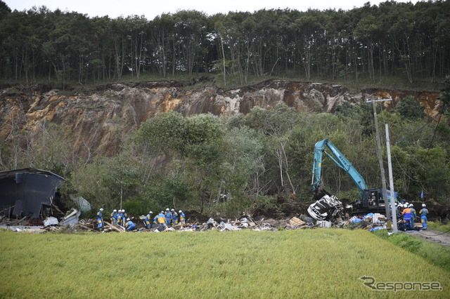 平成30年北海道胆振東部地震（9月8日撮影、北海道厚真町）　(c) Getty Images