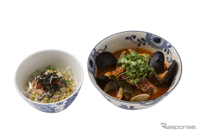 海鮮アジアンクッパ丼とミニネギトロ丼(Gigas Seafood Bar)