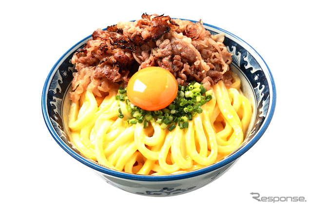 牛肉釜たまU-DON(釜たけうどん)