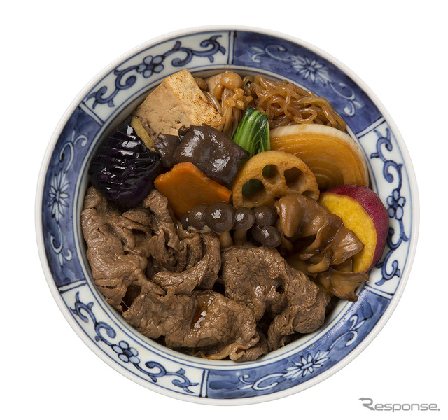 野菜たっぷり秋のきのこ牛丼(浅草今半)