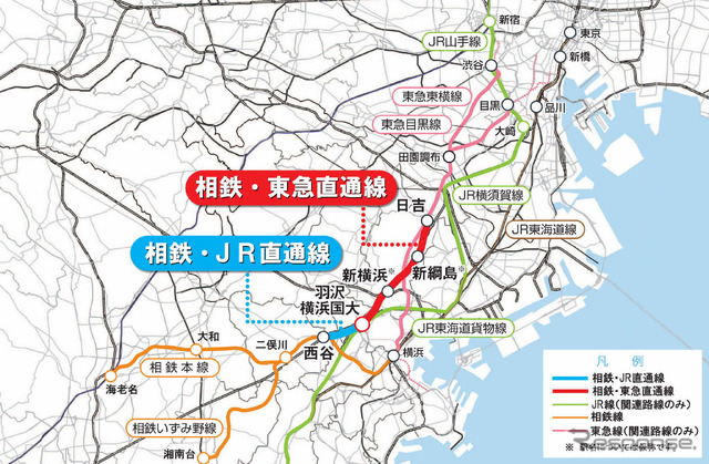 相鉄・JR直通線、相鉄・東急直通線(神奈川東部方面線)