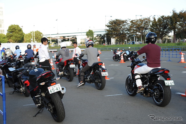 二輪車試乗体験(東京モーターフェス2018)