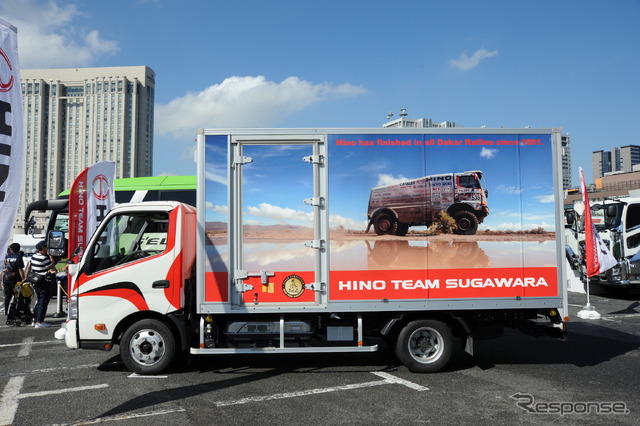 日野レンジャー・ダカールラリー参戦車（東京モーターフェス2018、はたらくクルマ展示）