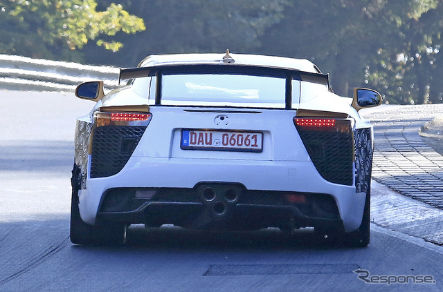 レクサス LFA をベースとしたプロトタイプがニュルブルクリンクを走行(スクープ写真)