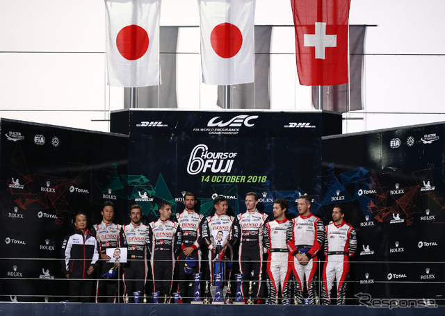 LMP1クラスの表彰式