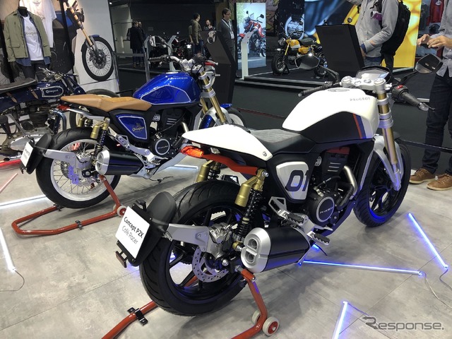 プジョーモーターサイクル『P2Xコンセプト』と『P2Xカフェレーサー・コンセプト』(パリモーターショー2018)