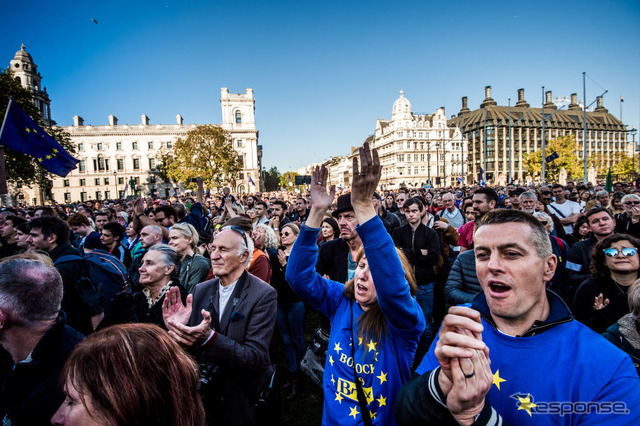 反EU離脱派のデモ（10月20日、ロンドン）　(c) Getty Images