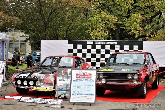 日産 ブルーバードSSS(右)と日産 フェアレディ240Z(左)