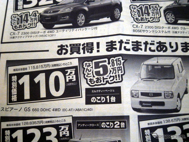 【週末の値引き情報】マツダの軽自動車を購入する!!