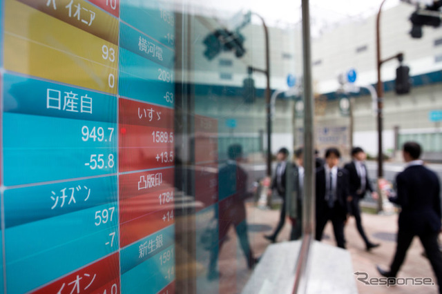 日産の株価（11月20日）　(c) Getty Images