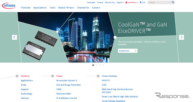 独インフィニオン社(Webサイト)