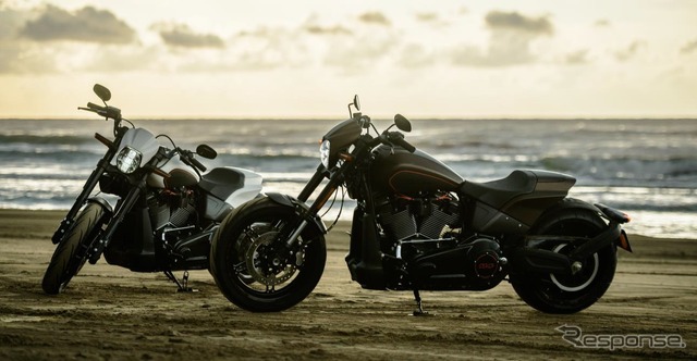 瀬戸内海やヤシの木ビーチを臨む公道で新登場パワークルーザー「FXDR114」(写真)など2019年モデルに試乗できる