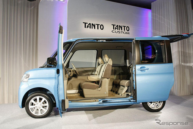 【ダイハツ タント 新型発表】他社を引き離すBピラーレス