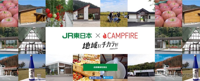 無人駅の活用を含む事業プランを募集する「地域にチカラを！プロジェクト」のウェブサイト。