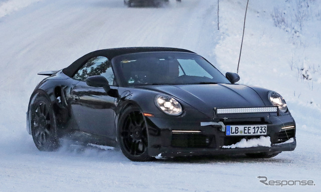 ポルシェ 911 ターボS カブリオレ(スクープ写真)