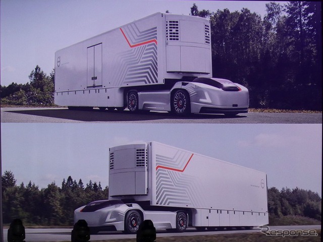 9月にボルボが発表した無人トラック