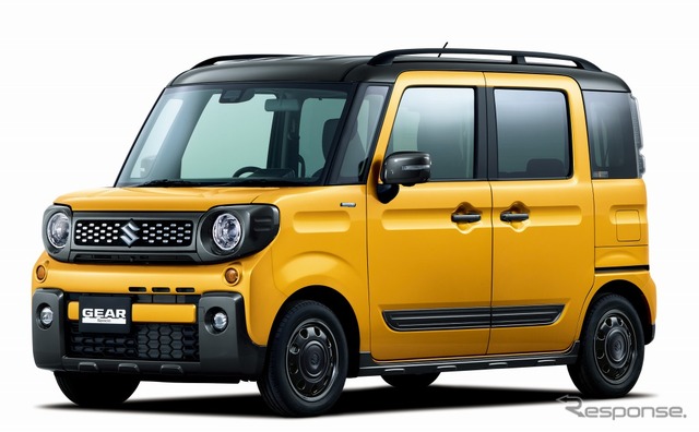 スズキ スペーシア ギア ハイブリッド XZハイブリッド XZターボ 全方位モニター用カメラパッケージ装着車(アクティブイエロー ガンメタリック 2トーンルーフ)