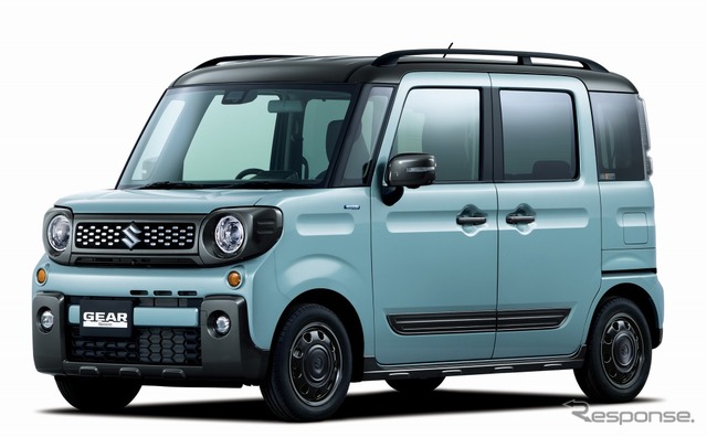 スズキ スペーシア ギア ハイブリッド XZハイブリッド XZターボ 全方位モニター用カメラパッケージ装着車(オフブルーメタリック ガンメタリック2トーンルーフ)