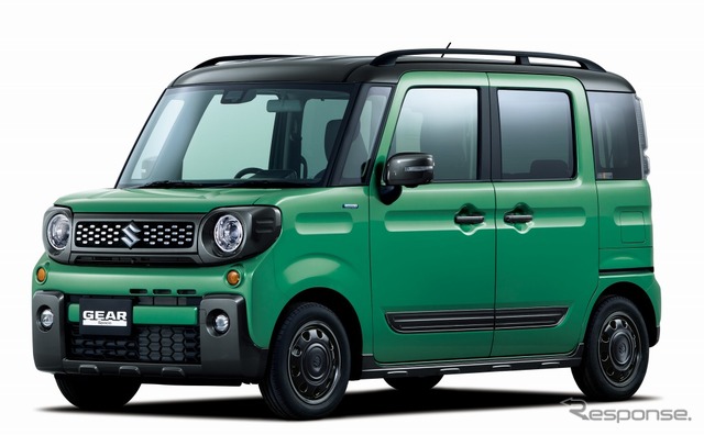 スズキ スペーシア ギア ハイブリッド XZハイブリッド XZターボ 全方位モニター用カメラパッケージ装着車(ツールグリーンパールメタリック ガンメタリック2トーンルーフ)
