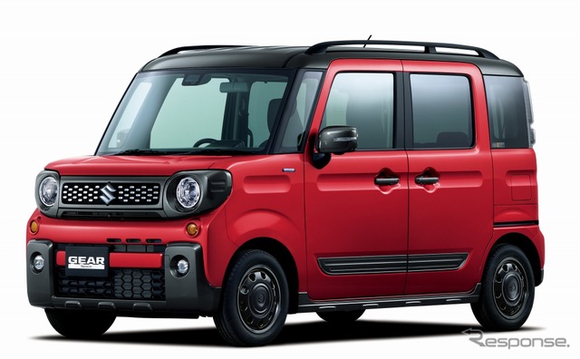 スズキ スペーシア ギア ハイブリッド XZハイブリッド XZターボ 全方位モニター用カメラパッケージ装着車(フェニックスレッドパール ガンメタリック2トーンルーフ)