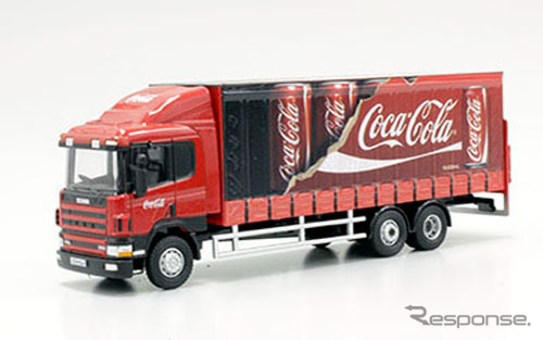 OXFORD 1/76scale Scania 94D 6 Wheel curtain side Coca Cola