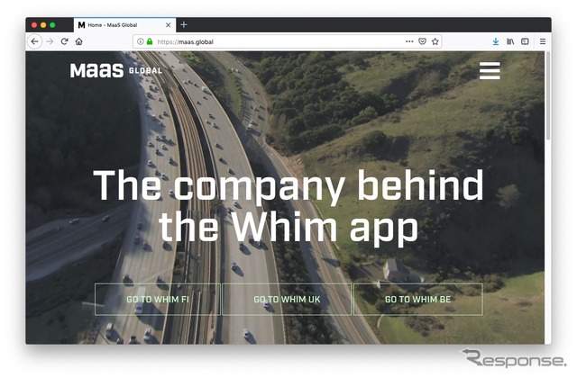 MaaSグローバルのホームページ