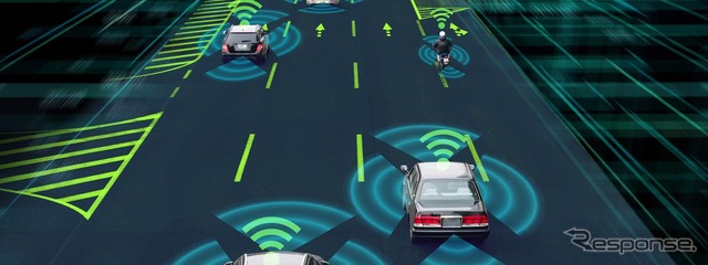 パナソニックのV2X（車車間・路車間通信）プラットフォーム、「CIRRUS by パナソニック」のイメージ