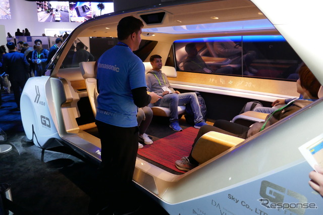 パナソニックブース、様々な「コネクテッド・モビリティ」を展示…CES 2019