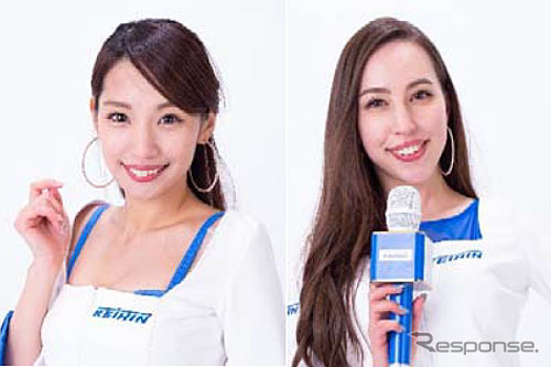 Keihin Blue Beautyの蒼怜奈さん（左）とKeihin Blue Navigatorの英美里さん