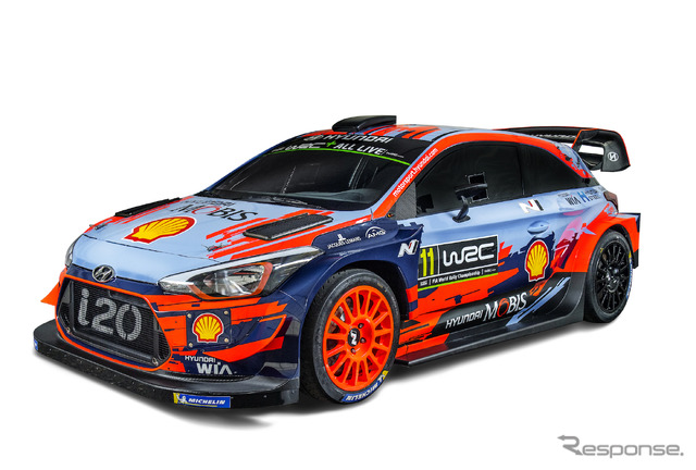 ヒュンダイの2019年仕様マシン(#11 T.ヌービル)。