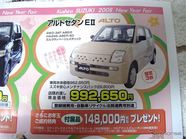 【値引き情報】成人はこのプライスでこの新車を購入する!!